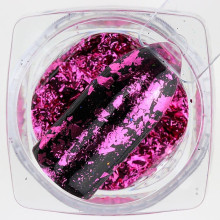 Folia Metaliczna Różowa Płatki Platinum iNails #07