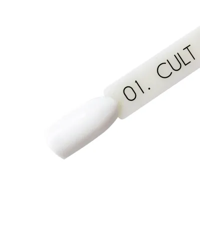 Ekstremalnie biały lakier hybrydowy  do French CULT 15 ml #01 - Intensywna biel, perfekcyjny manicure