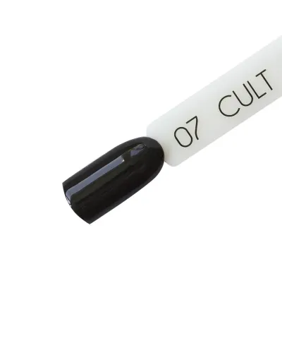 Szaro-Czarny Lakier Hybrydowy CULT Dark 15 ml #07 – Elegancka trwałość i idealny kolor na Twoje paznokcie