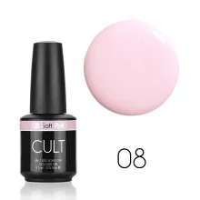 CULT Lakier Hybrydowy Delikatny Różowy Pastelowy Nude 15 ml #08