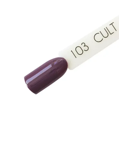 CULT Colour Gel Zooty 103 - Fioletowy Ciemny Fiolet Lakier Hybrydowy UV/LED 15 ml - Głębia Koloru i Wyjątkowa Trwałość