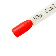 CULT Lakier Hybrydowy Pomarańczowy Fluorescencyjny, Świecący Neonowy 15 ml Saucy Neon 106