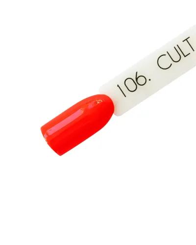 Saucy Neon 106 Pomarańczowy Fluorescencyjny, Świecący Neonowy Lakier Hybrydowy CULT Colour Gel 15 ml - Intensywna Barwa i Trwałość
