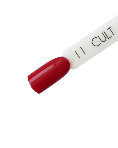 Czerwony - Klasyczna Czerwień Lakier Hybrydowy CULT 15 ml Lava #11 – Wyrazista Elegancja i Niezrównana Trwałość