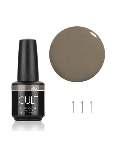 Szaro Brązowy Lakier Hybrydowy CULT Colour Gel 15 ml - Flavour 111