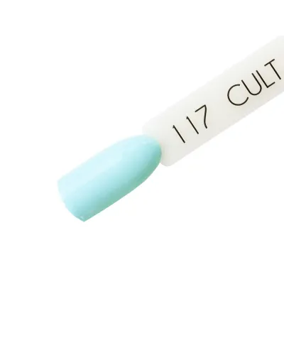 Delikatnie Błękitny Lakier Hybrydowy CULT Colour Gel 15 ml - Sky 117