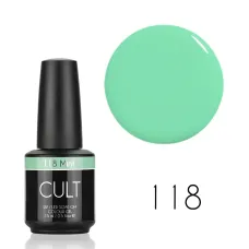 CULT Lakier Hybrydowy Delikatny Miętowy 15 ml Mint 118