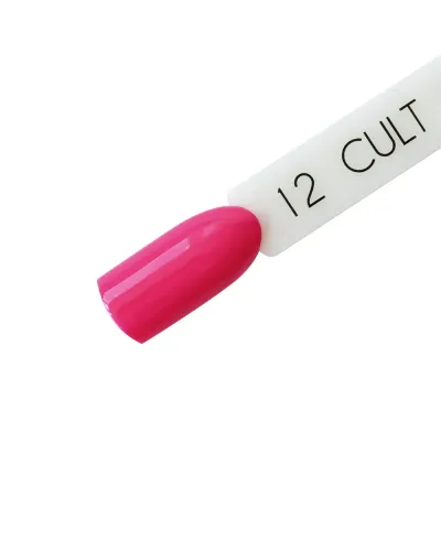 Fluorescencyjny, Świecący Neonowy Różowy Lakier Hybrydowy CULT 15 ml Pink Neon #12 – Intensywny Róż dla Wyjątkowego Stylu