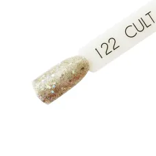 CULT Lakier Hybrydowy Złoty Brokatowy 15 ml Holography 122