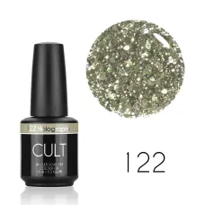 CULT Lakier Hybrydowy Złoty Brokatowy 15 ml Holography 122
