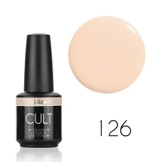 CULT Lakier Hybrydowy Delikatny Brokatowy Beżowy Pastelowy Nude 15 ml Want 126