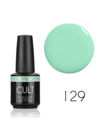Zielony Miętowy Lakier Hybrydowy CULT Colour Gel 15 ml - Cool 129