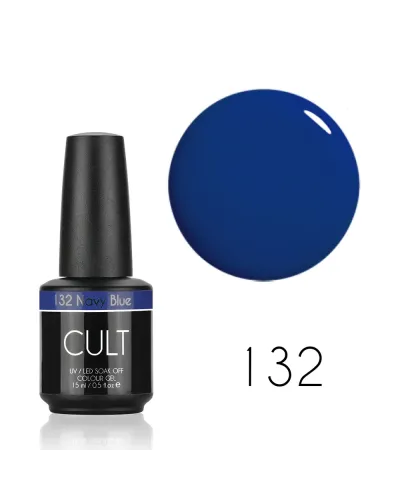 Niebieski Lakier Hybrydowy CULT Colour Gel 15 ml - Navy Blue 132
