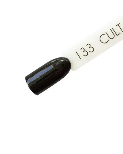 Czarny ze Złotym Brokatem Lakier Hybrydowy CULT Colour Gel 15 ml - Luxury Gold 133