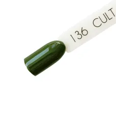 CULT Lakier Hybrydowy 15 ml Mossowy Zielony Khaki 136