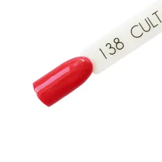 CULT Lakier Hybrydowy Czerwony Brokatowy 15 ml Stare 138