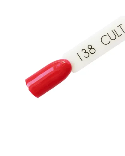Czerwony Brokatowy Lakier Hybrydowy CULT Colour Gel 15 ml - Stare 138