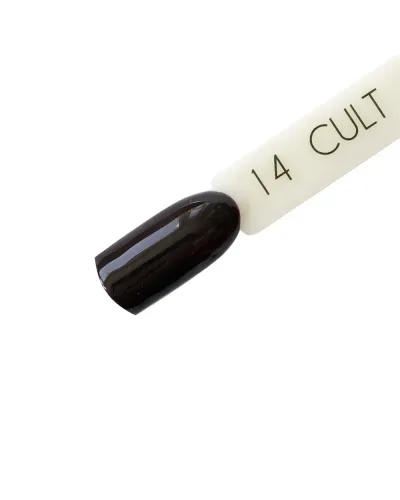 Ciemno Fioletowy Lakier Hybrydowy CULT 15 ml Mystic 14 – Klasa i Tajemnica w Każdym Detalu