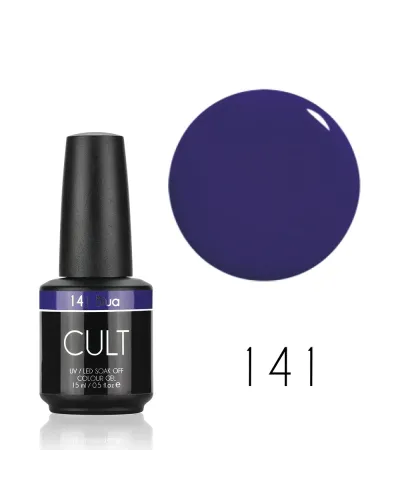 Fioletowo Granatowy  Lakier Hybrydowy CULT Colour Gel 15 ml - Blua 141