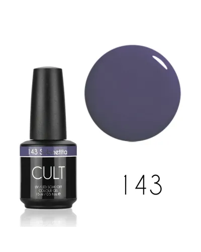 Szaro Fioletowy Lakier Hybrydowy CULT Colour Gel 15 ml - Submetita 143