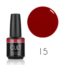 CULT Lakier Hybrydowy Ciemno Czerwony 15 ml Effect 15