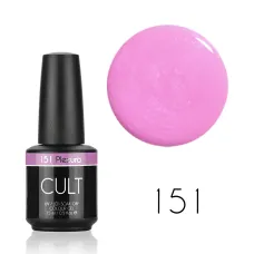 CULT Lakier Hybrydowy Różowy Brokatowy 15 ml Plezuro 151