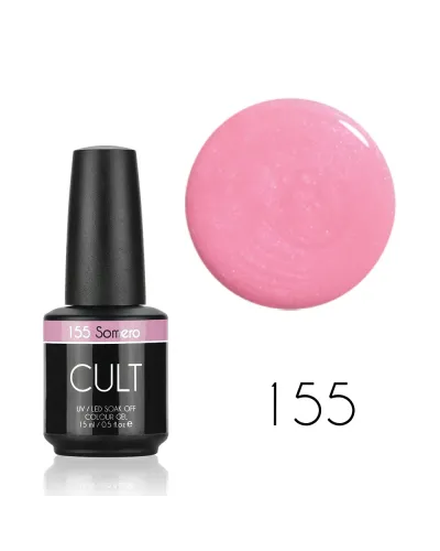 Różowy Brokatowy Lakier Hybrydowy CULT Colour Gel 15 ml - Somero 155