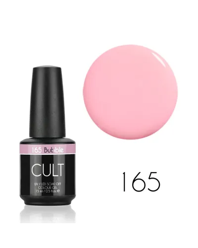 Delikatnie Różowy Lakier Hybrydowy CULT Colour Gel 15 ml - Bubble 165