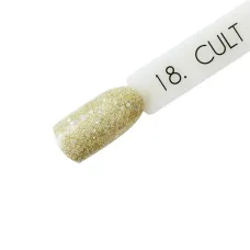 CULT Lakier Hybrydowy Złoty Brokatowy 15 ml Golden Luster 18