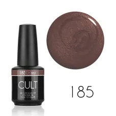 CULT Lakier Hybrydowy Brązowo Fioletowy Brokatowy 15 ml Cosy 185