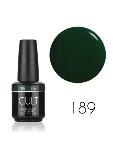 Ciemno Zielony Butelkowy Lakier Hybrydowy CULT Colour Gel 15 ml - Bottle 189