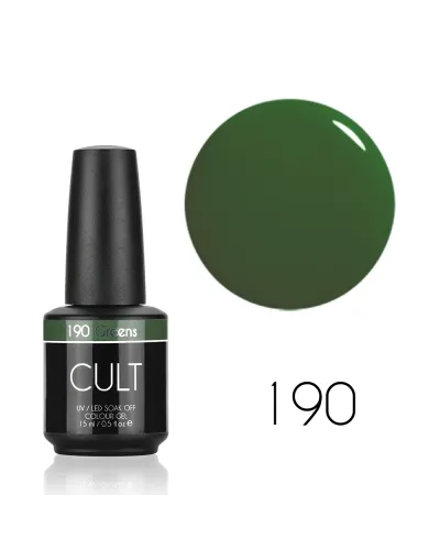 Zielony Trawny Trawiasta Zieleń Lakier Hybrydowy CULT Colour Gel 15 ml - Greens 190