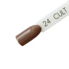 CULT Lakier Hybrydowy Brązowy Brokatowy 15 ml Bongusta 24