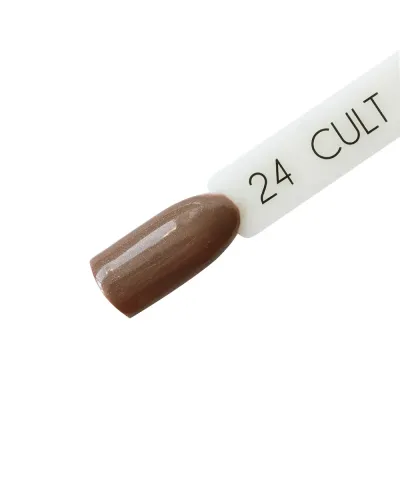 Brązowy Brokatowy Lakier Hybrydowy CULT 15 ml Bongusta 24 – Wyjątkowa Elegancja w Kolorze