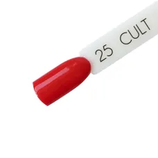 CULT Lakier Hybrydowy Jasno Czerwony Fluorescencyjny, Świecący 15 ml Juicy 25
