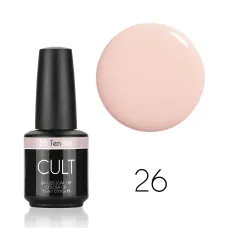 CULT Lakier Hybrydowy Delikatny Brzoskwiniowy Pastelowy Nude 15 ml UV/LED Tender 26