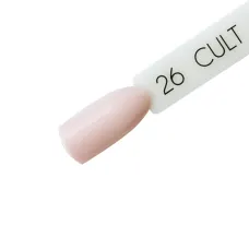 CULT Lakier Hybrydowy Delikatny Brzoskwiniowy Pastelowy Nude 15 ml UV/LED Tender 26