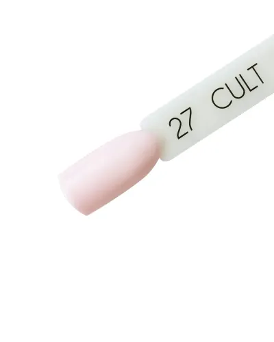 Delikatny Różowo Brzoskwiniowy Pastelowy Nude Lakier Hybrydowy CULT 15 ml Soft Peach 27 – Subtelny i Wyrafinowany