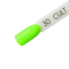 CULT Lakier Hybrydowy Zielony Neonowy Fluorescencyjny, Świecący 15 ml Green Neon 30