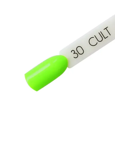 Zielony Neonowy Fluorescencyjny, Świecący Lakier Hybrydowy CULT 15 ml Green Neon 30 – Intensywność i Styl