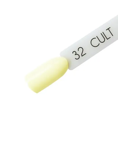 Delikatny Żółty Pastelowy Nude Lakier Hybrydowy CULT 15 ml Jonquil 32 – Subtelna Elegancja i Perfekcyjny Manicure