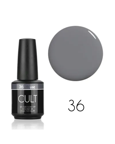 Szary Myszynowy Lakier Hybrydowy CULT 15 ml Mouse 36 – Perfekcja w Manicure