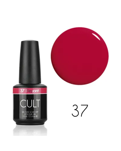 Różowo Czerwony Lakier Hybrydowy CULT 15 ml Elegant 37 – Klasa i Styl