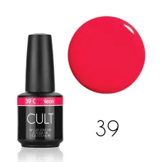 CULT Lakier Hybrydowy Różowy Neonowy Fluorescencyjny, Świecący 15 ml Cry Neon 39