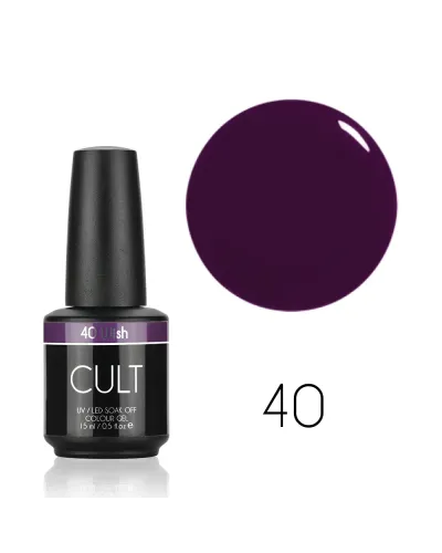 CULT Ciemno Fioletowy Lakier Hybrydowy 15 ml UV/LED Wish 40