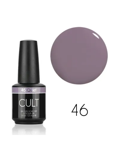 CULT Lakier Hybrydowy Przybrudzony Lawendowy 15 ml UV/LED Quiet 46
