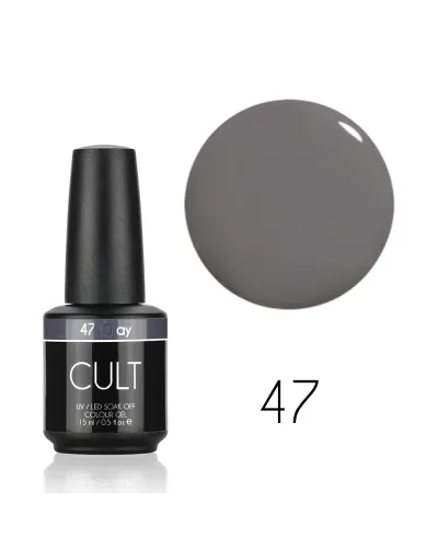 CULT Szary Lakier Hybrydowy 15 ml UV/LED Gray 47