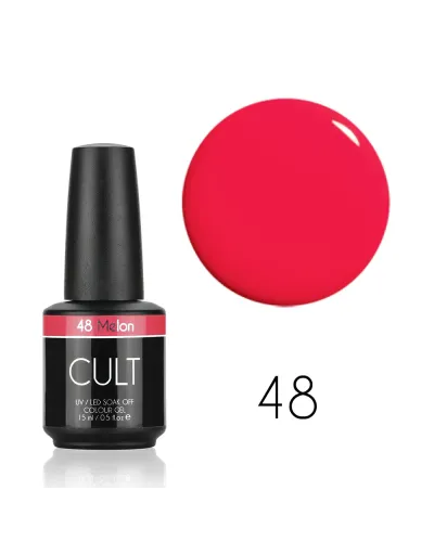 CULT Lakier Hybrydowy Różowy Arbuzowy 15 ml UV/LED Melon 48