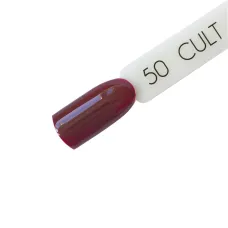 CULT Lakier Hybrydowy Głęboki Czerwony Bordowy 15 ml Burgundy 50