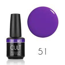 CULT Lakier Hybrydowy Jaskrawy Fioletowy 15 ml Violet 51